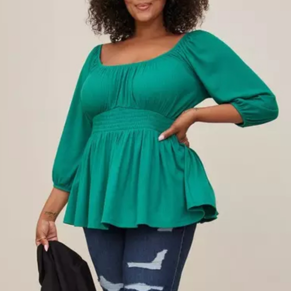 Smocked Waist Top Size 4 NWT by Torrid